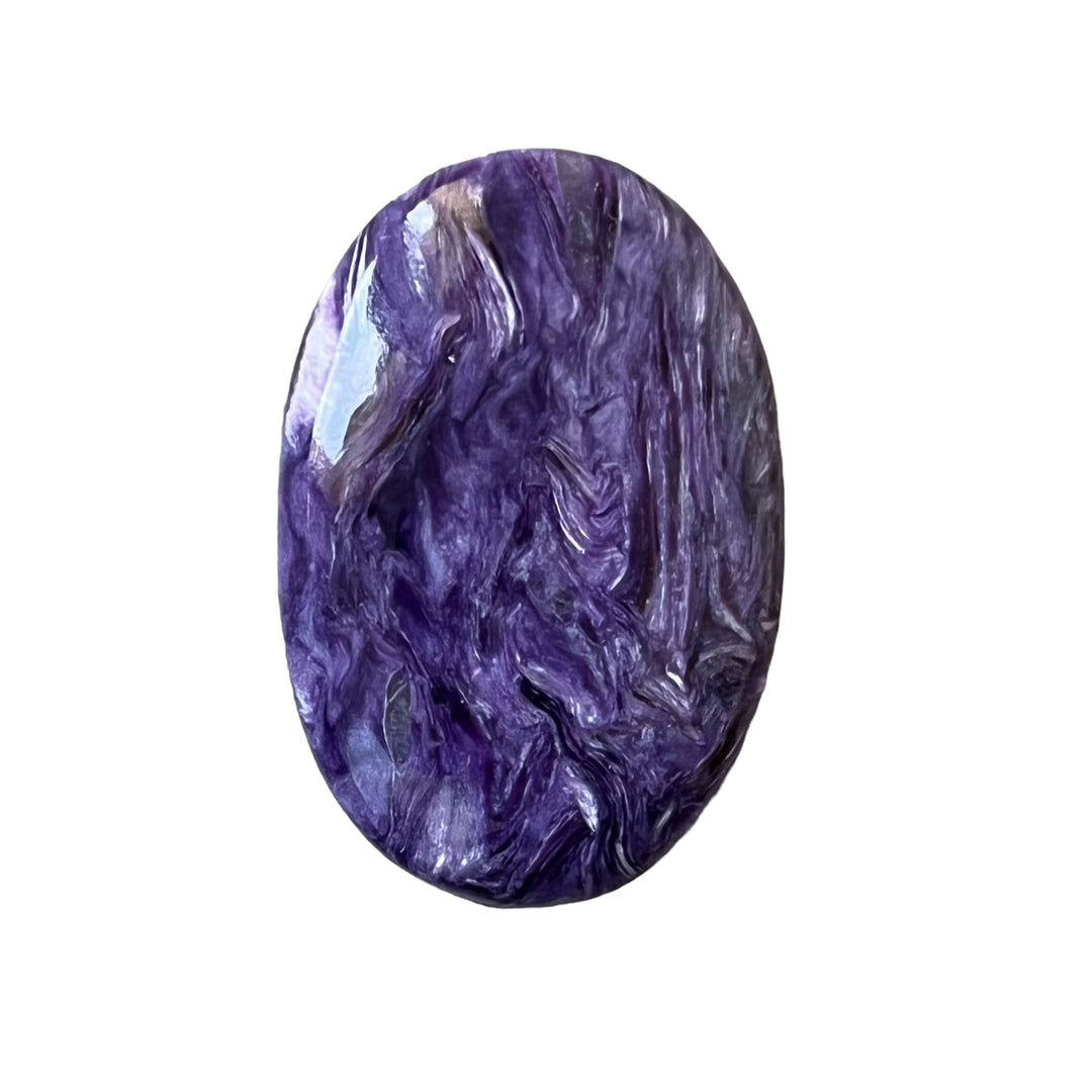 Charoite, CHR056, cabochon cut, 33x22x6 mm