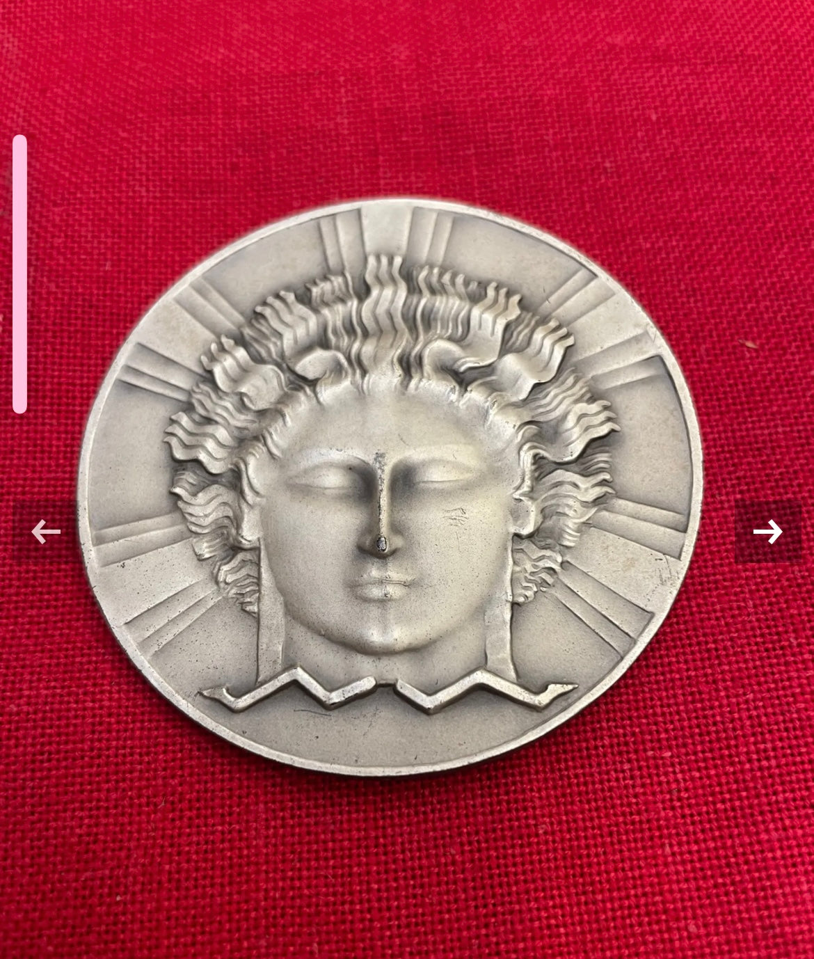 Серебряная медаль в стиле ар-деко, 25-летие КПДЕ, 1907 г., 1932 г., Париж.