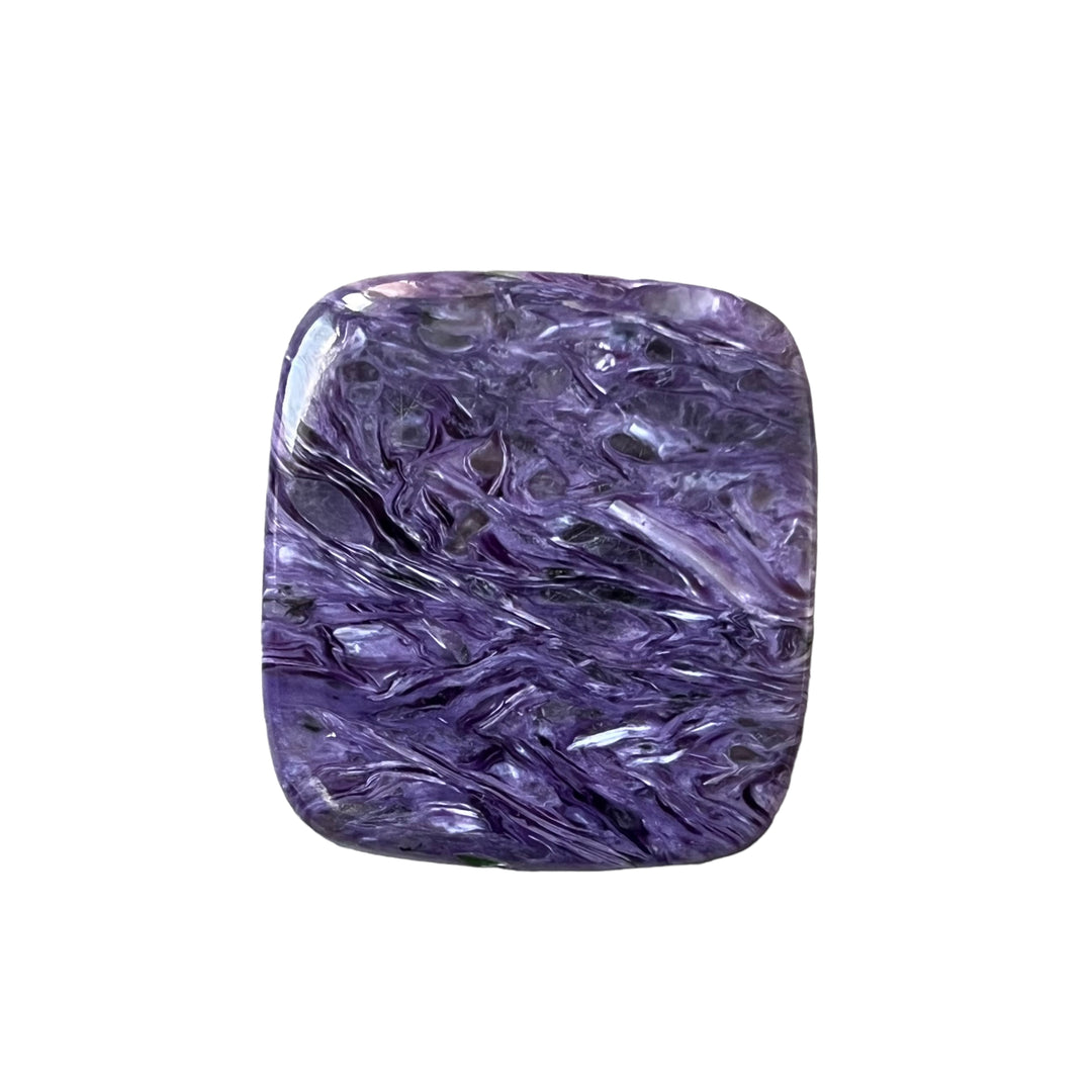 Charoite, CHR070, cabochon size, 29x31x6 mm