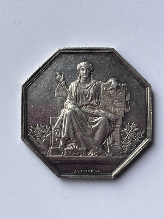 Silver token, NOTARY, PARIS rare pipe hallmark