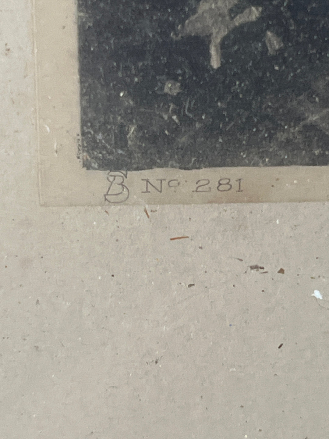 gravure encadrée au bord du lac