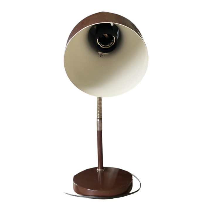 Lampe de bureau flexible chocolat années 1970