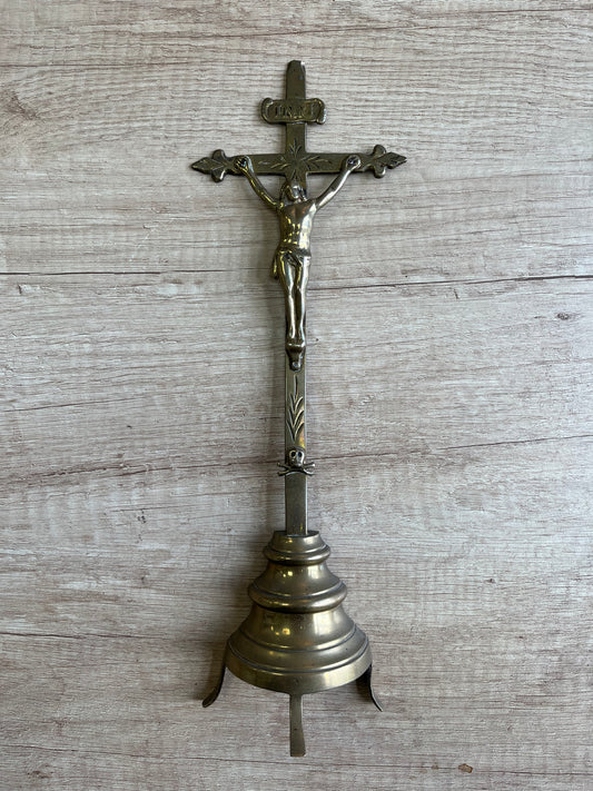 18th century brass crucifix