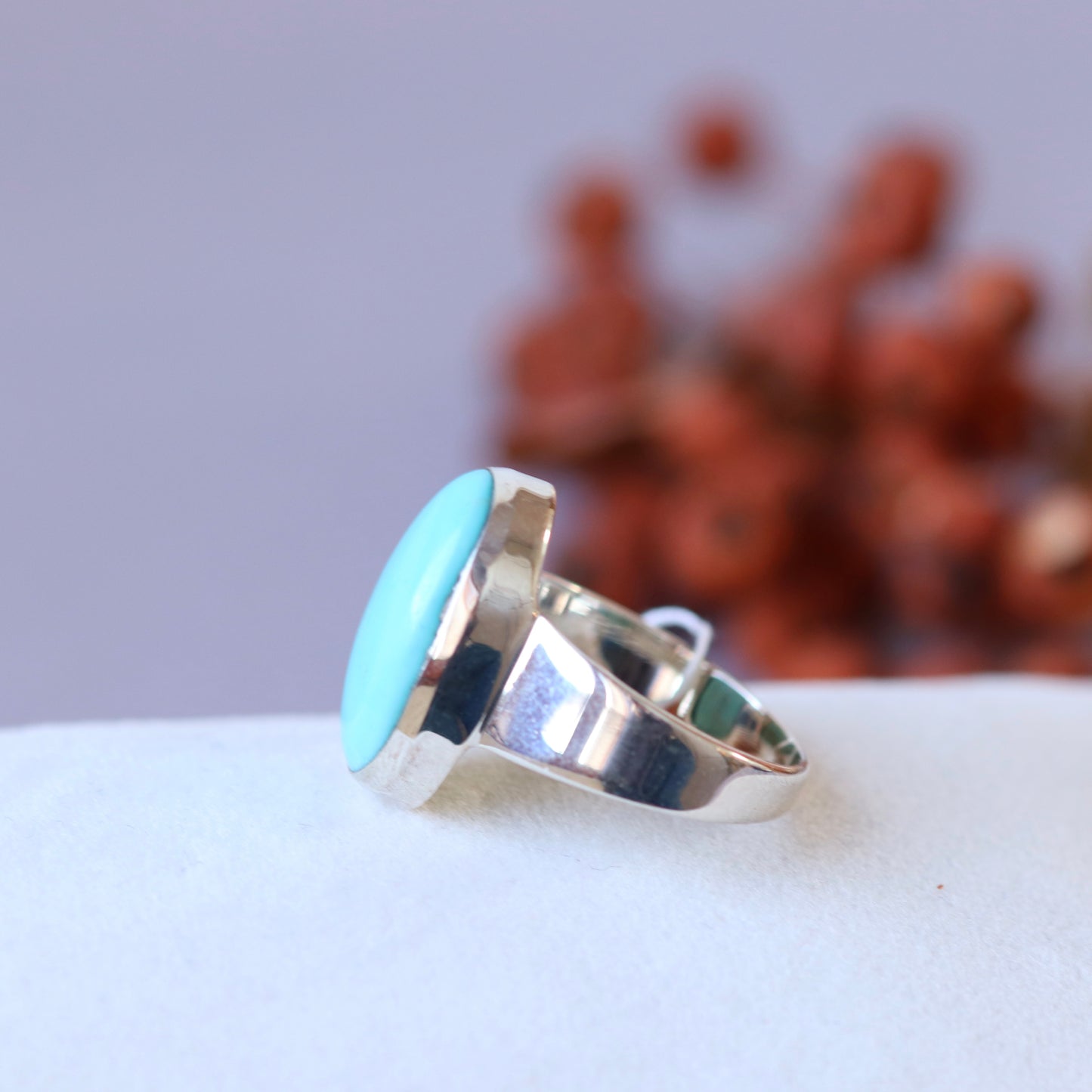 Bague avec turquoise Mexique en argent - taille 60  - BS054