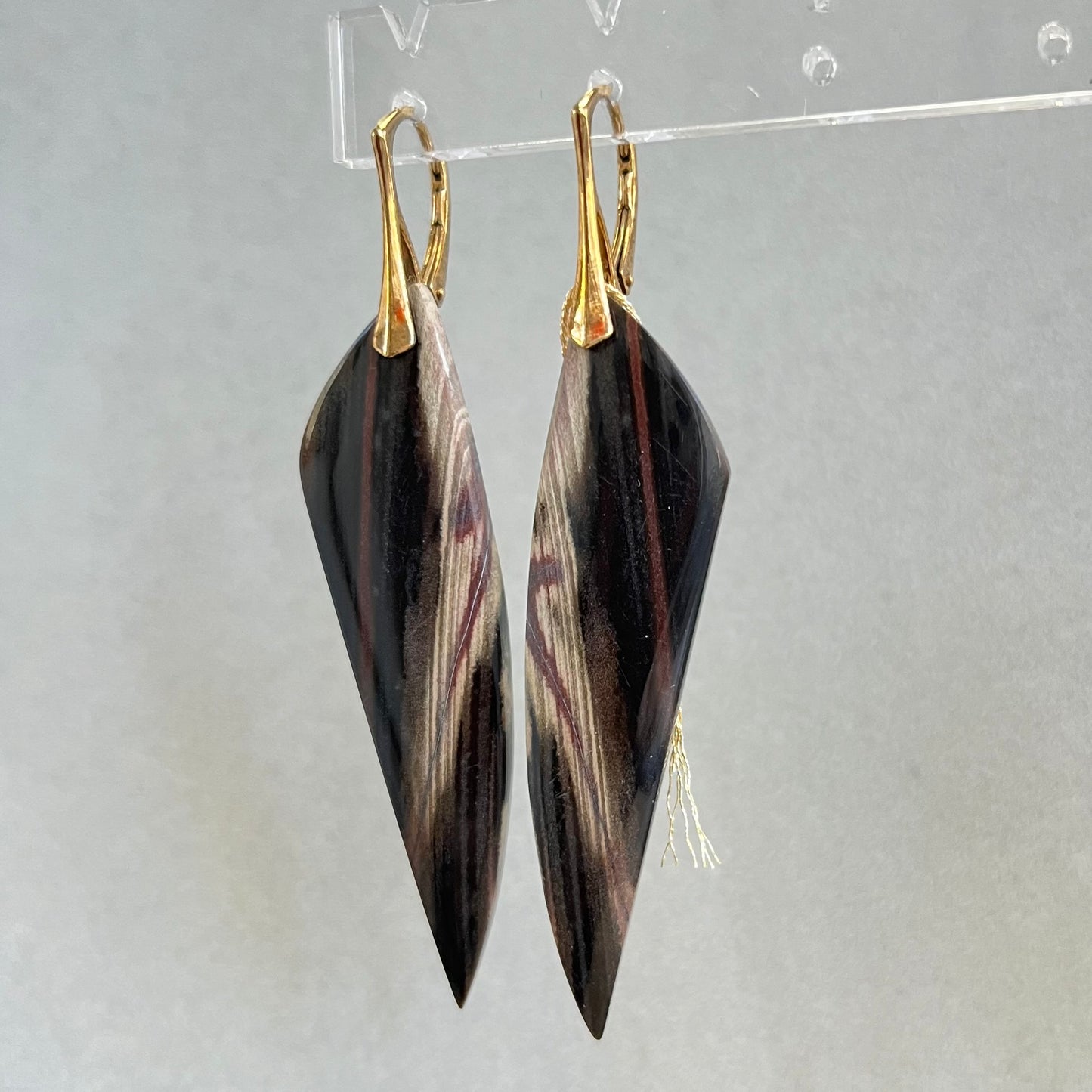 Earrings with jasper