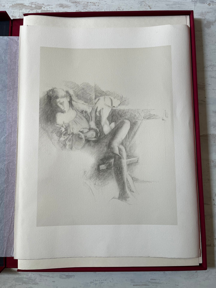 lithographie de Balthus pour Les 22 concertos pour piano de mozart par messiaen EA