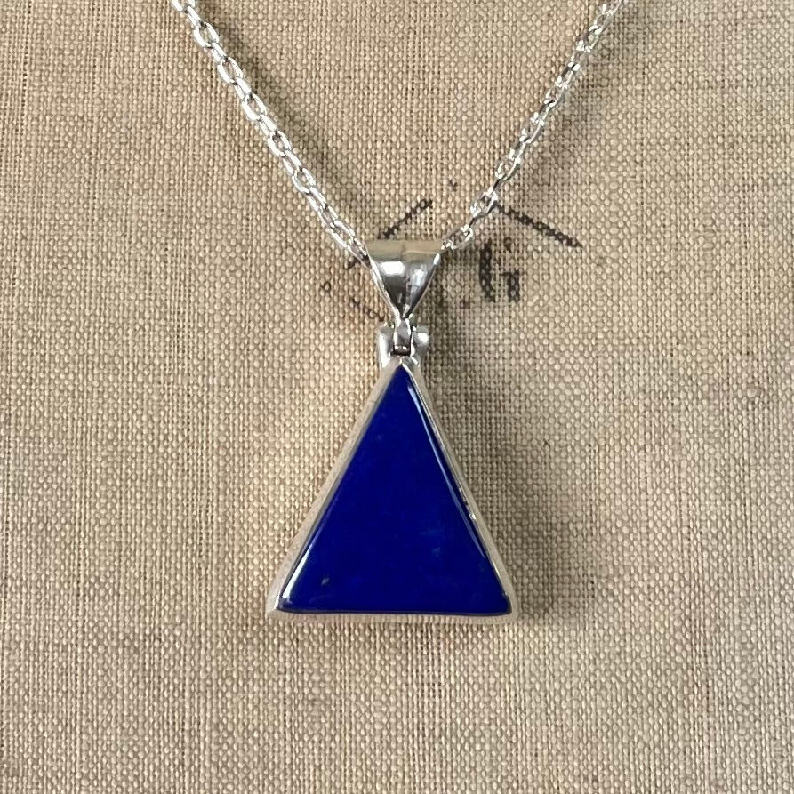 Pendant with lapis lazuli in silver PS017