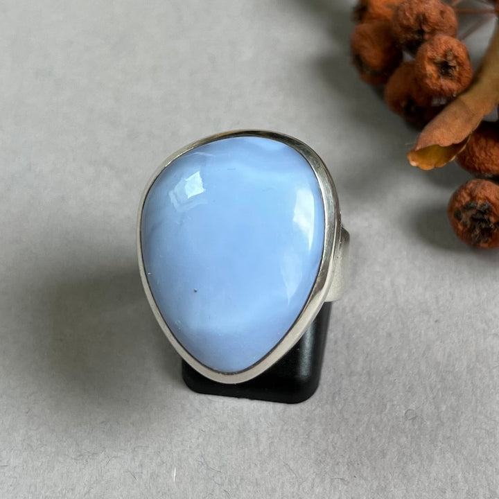 Ring with chalcedony in silver - size 60 - BS063