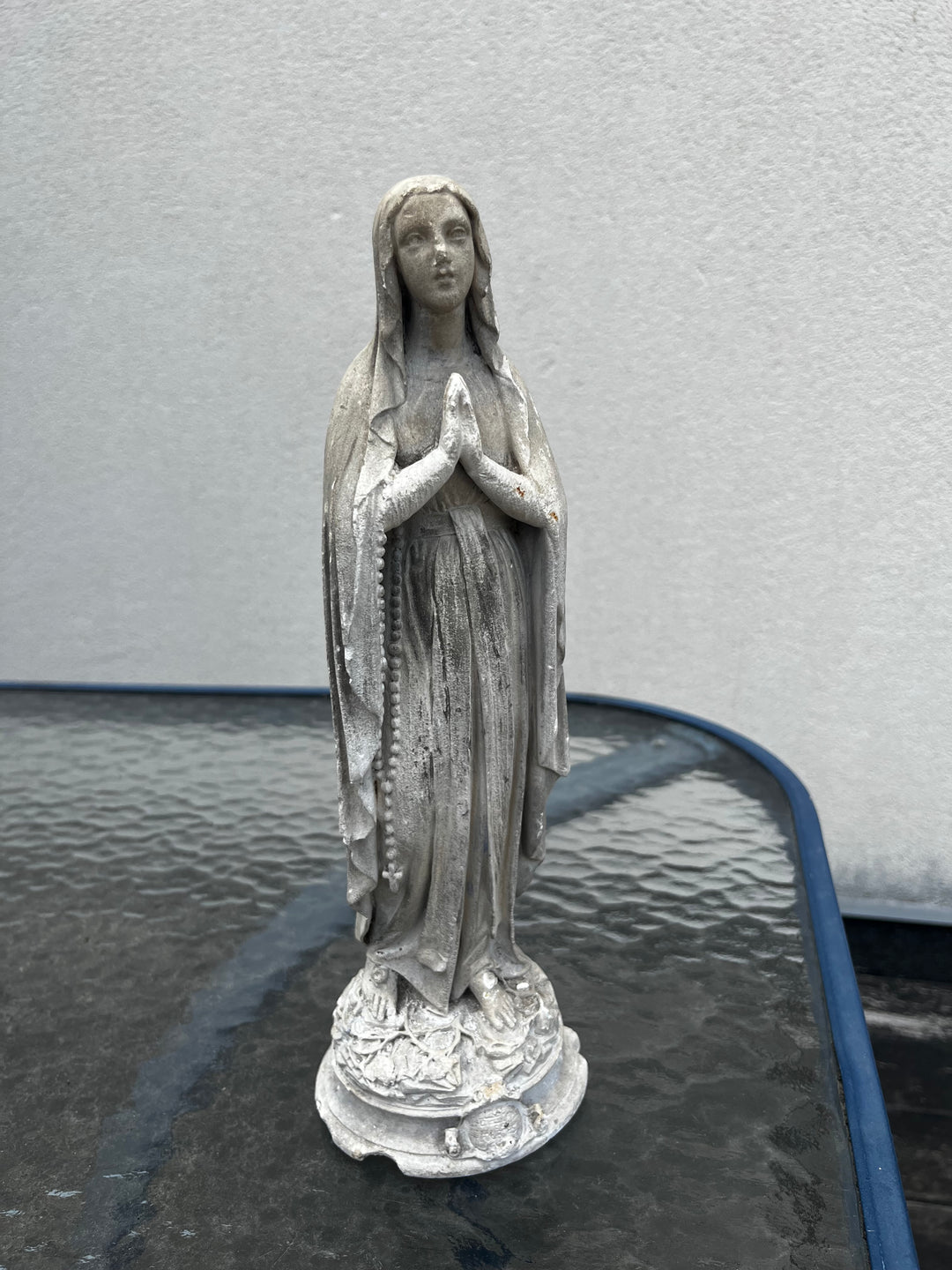 Sculpture Notre Dame De Lourdes De Casciani  En Plâtre