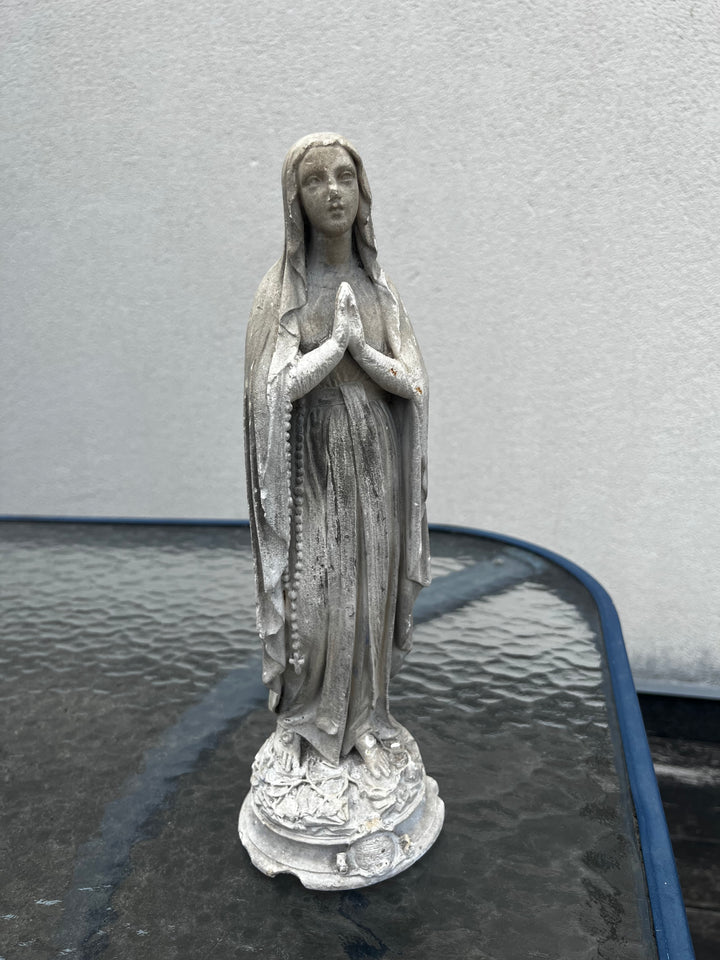 Sculpture Notre Dame De Lourdes De Casciani  En Plâtre