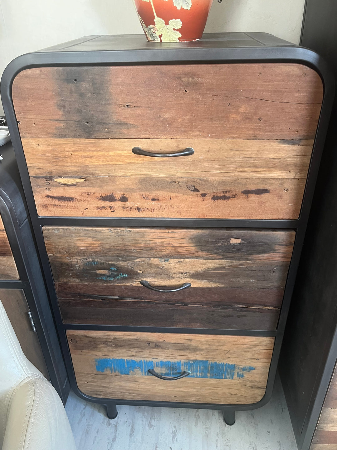 commode industrielle vintage bateau recyclé