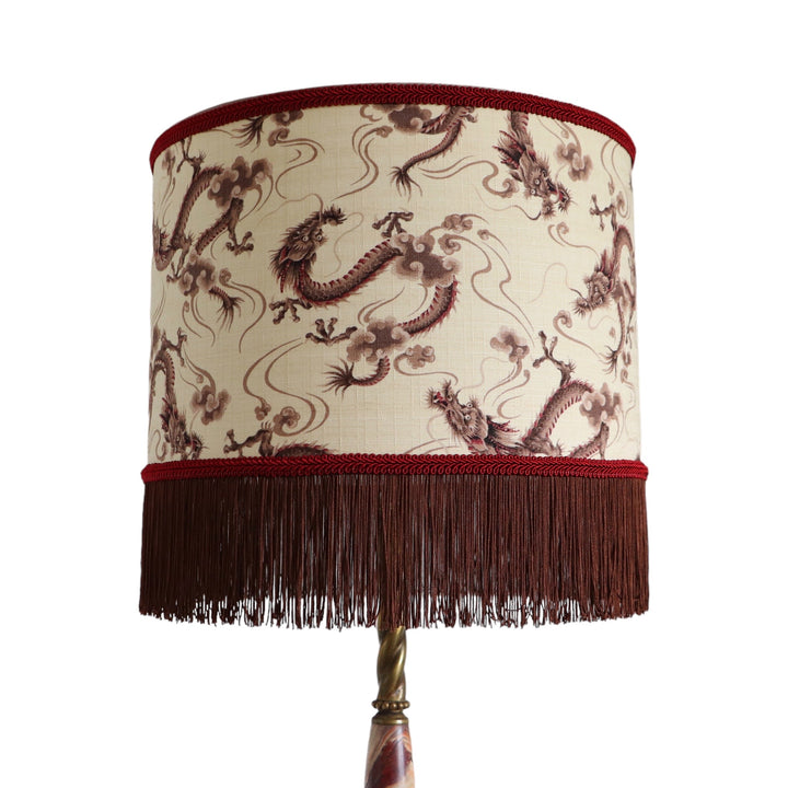 DRAGONS lampshade laminated in Japanese fabric, ref D2