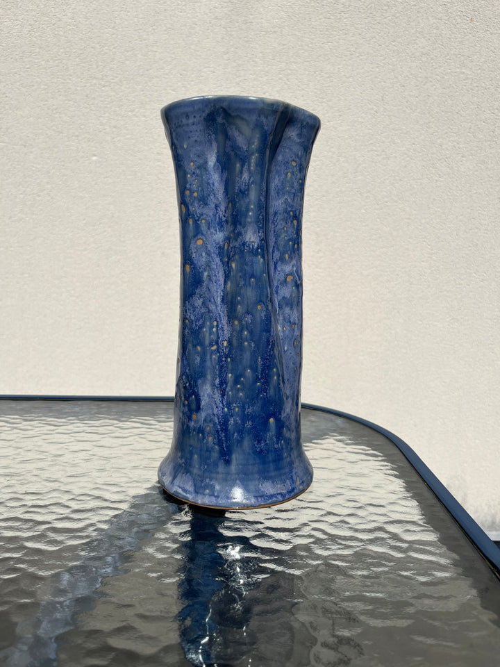 vase en grès bleu cobalt