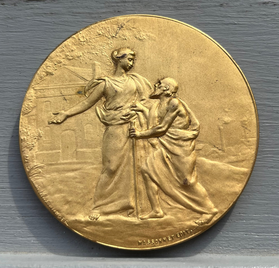 Medaille bronze doré exposition internationale alimentation 1910 par Kinsburger