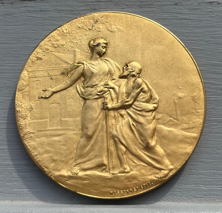 Medaille bronze doré exposition internationale alimentation 1910 par Kinsburger