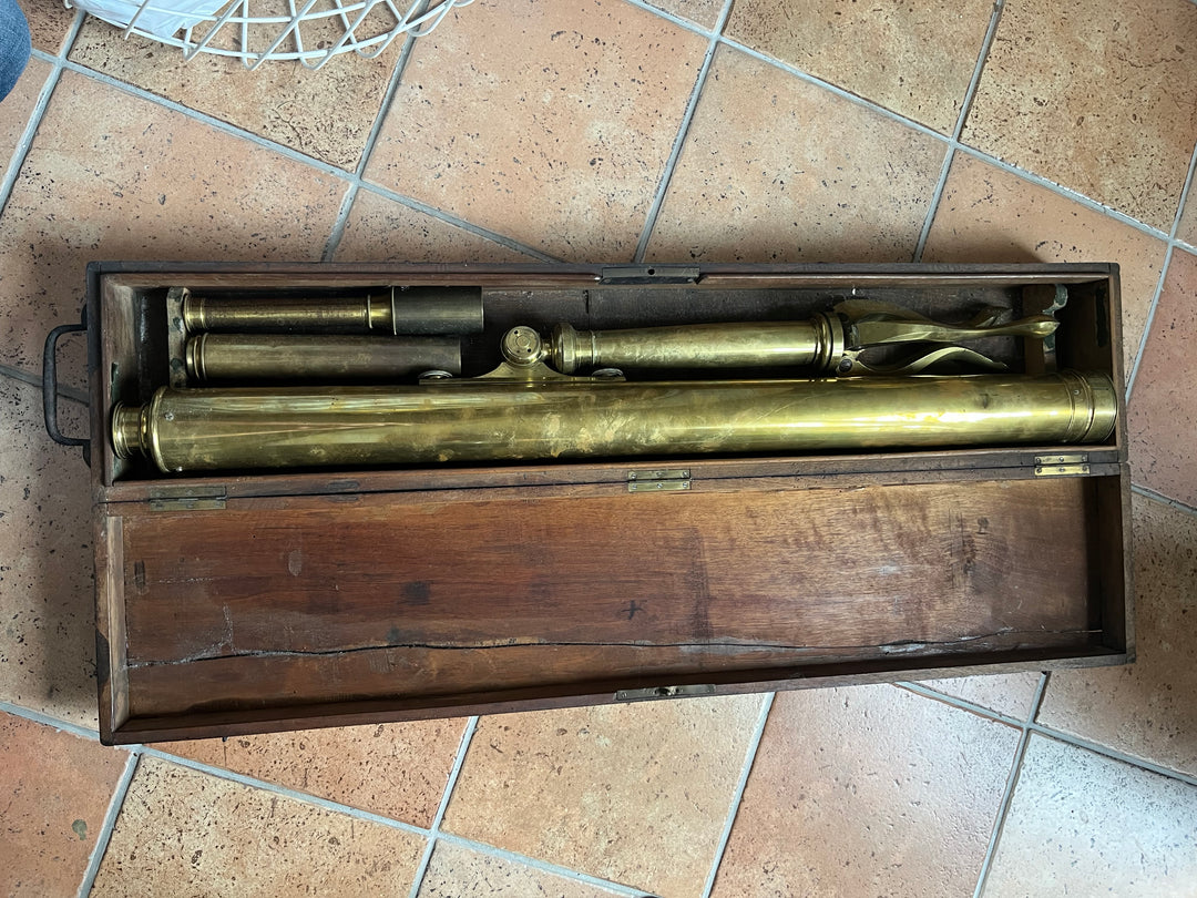 lunette astronomique en laiton XIXe optique Bardou