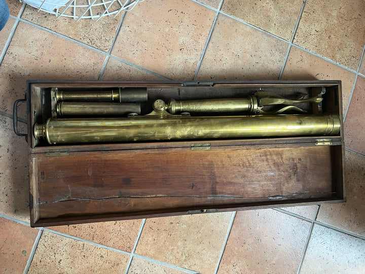 lunette astronomique en laiton XIXe optique Bardou