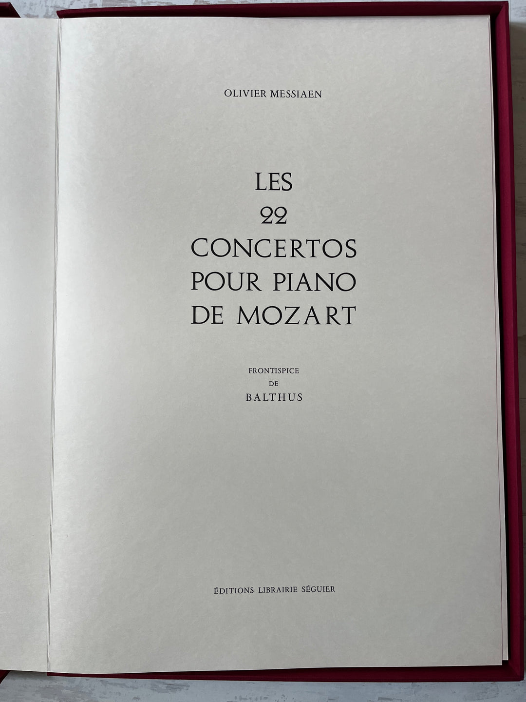 lithographie de Balthus pour Les 22 concertos pour piano de mozart par messiaen EA