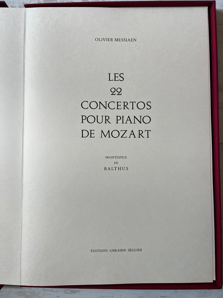 lithographie de Balthus pour Les 22 concertos pour piano de mozart par messiaen EA