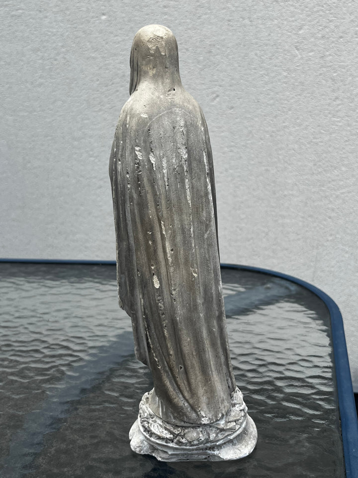 Sculpture Notre Dame De Lourdes De Casciani  En Plâtre