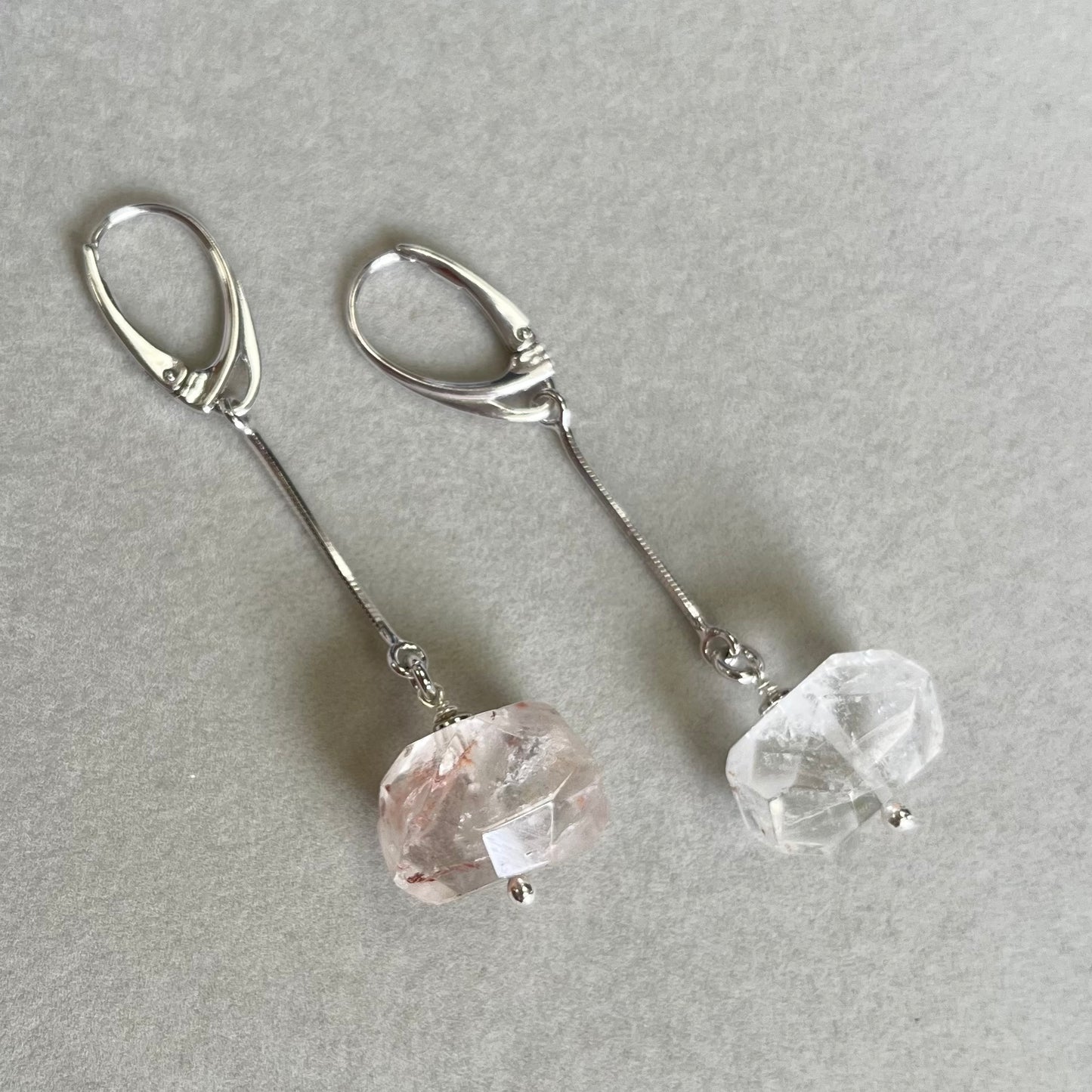 Boucles d’oreilles avec quartz