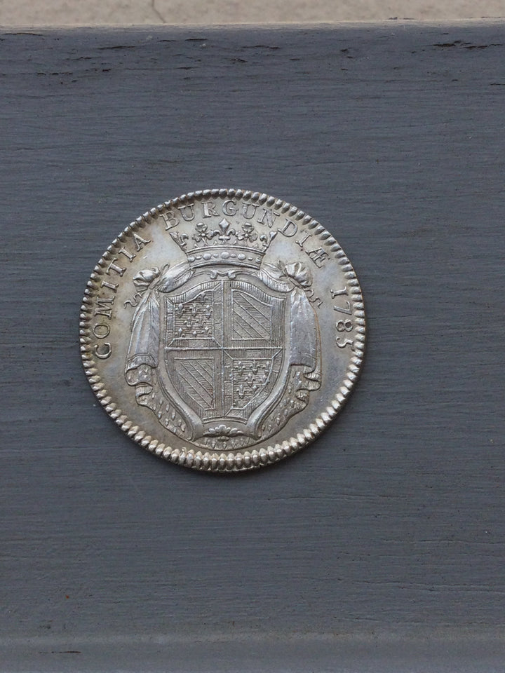 Jeton argent , BOURGOGNE, LOUIS XVI, comitia burgundiae 1785
