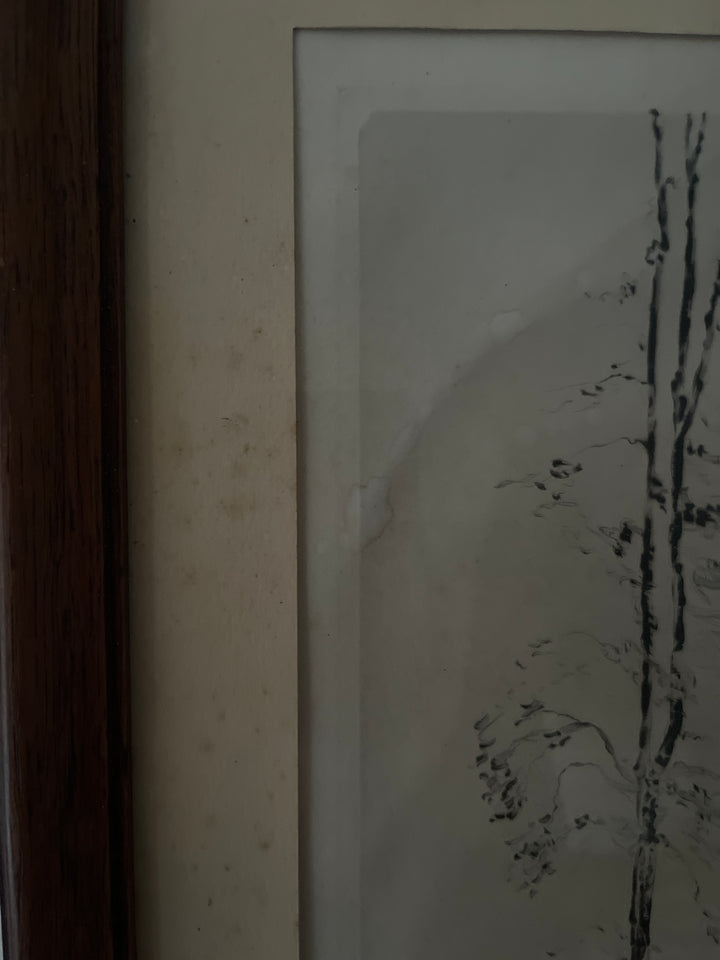 eau forte de Bruges par Emile lequeux (1871-1935)