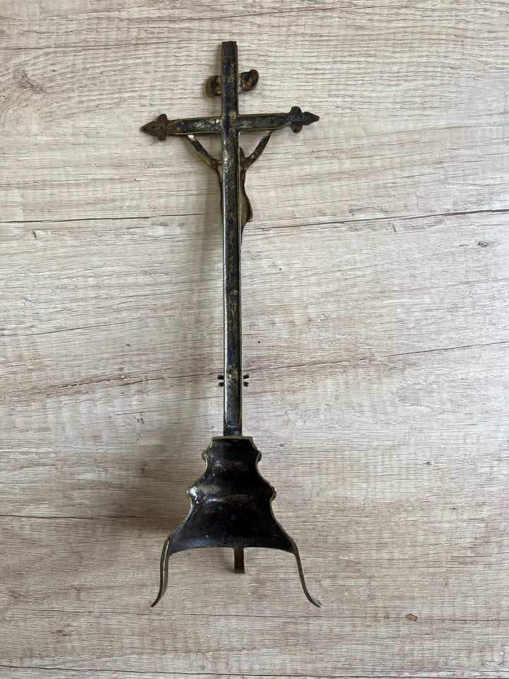 18th century brass crucifix