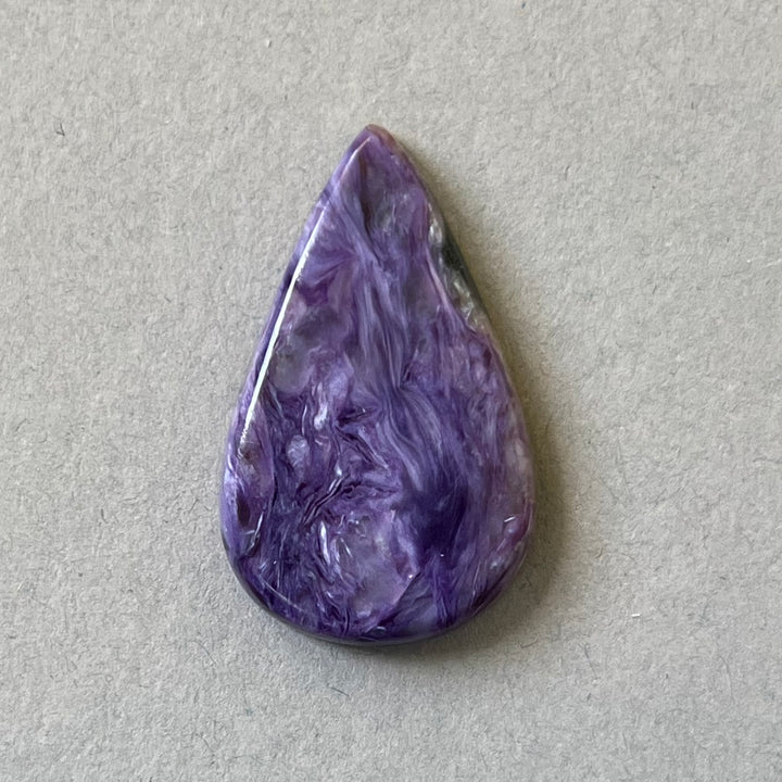 Charoite, CHR089, cabochon cut, 33x20x6 mm