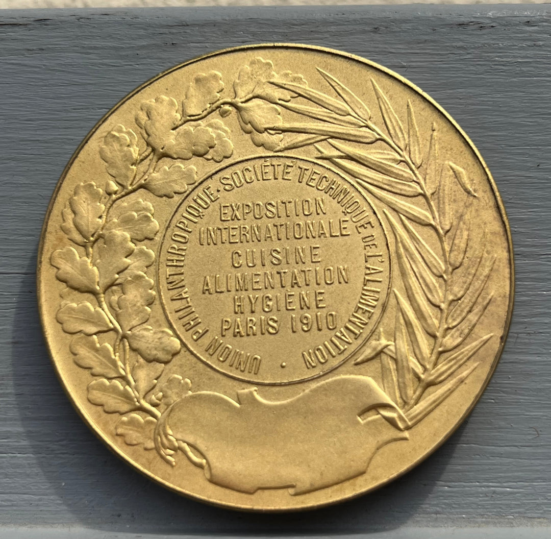 Medaille bronze doré exposition internationale alimentation 1910 par Kinsburger