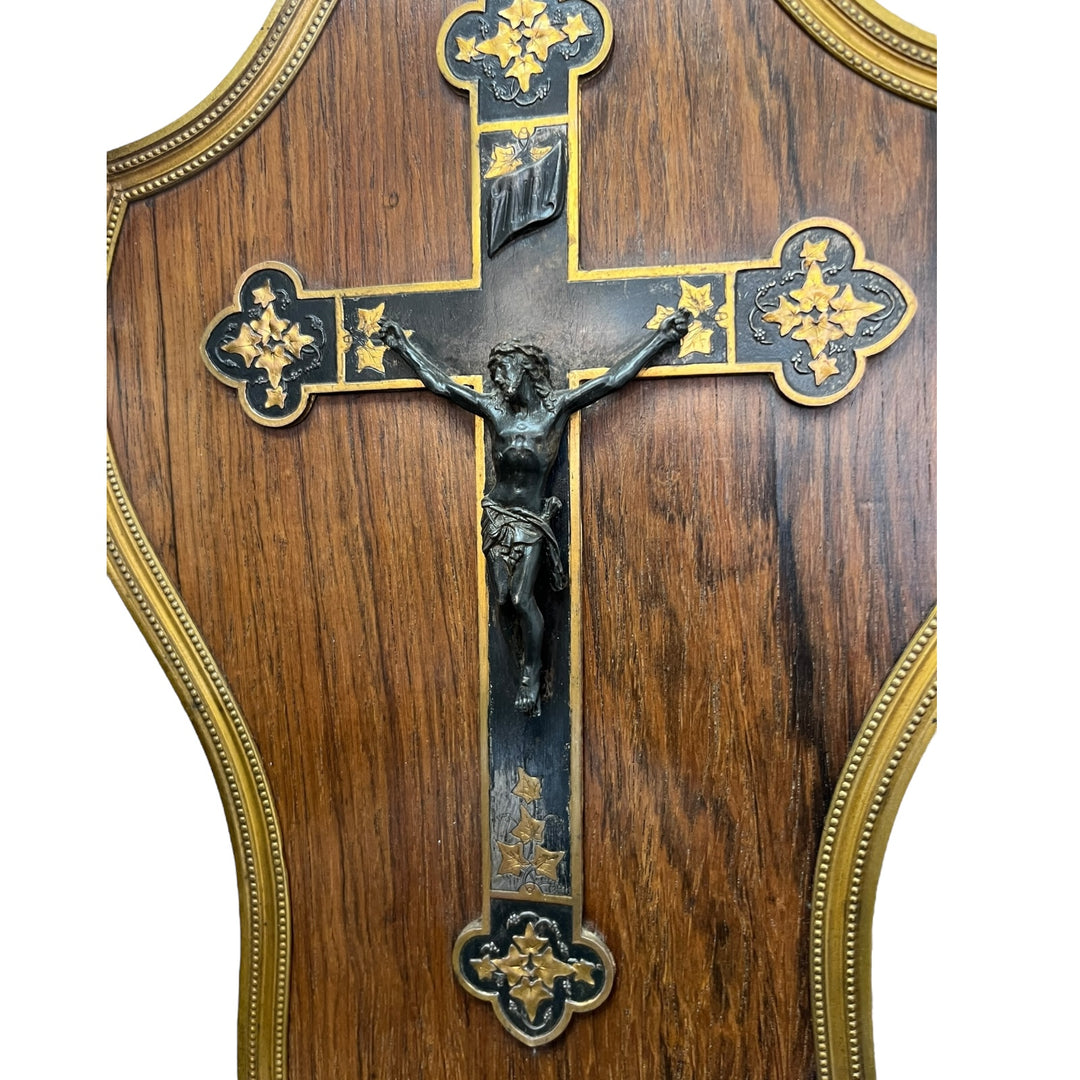 Crucifix in double patina bodies nineteenth century