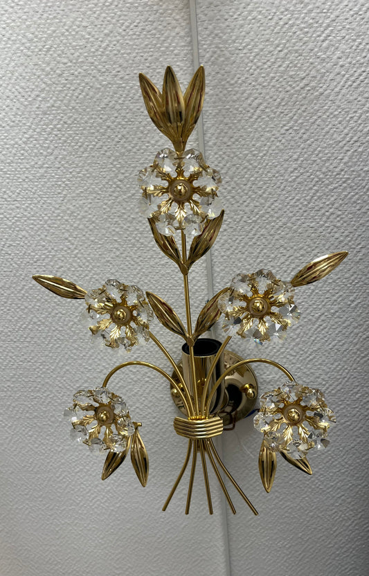 Pair of Italian wall lights with 5 flowers