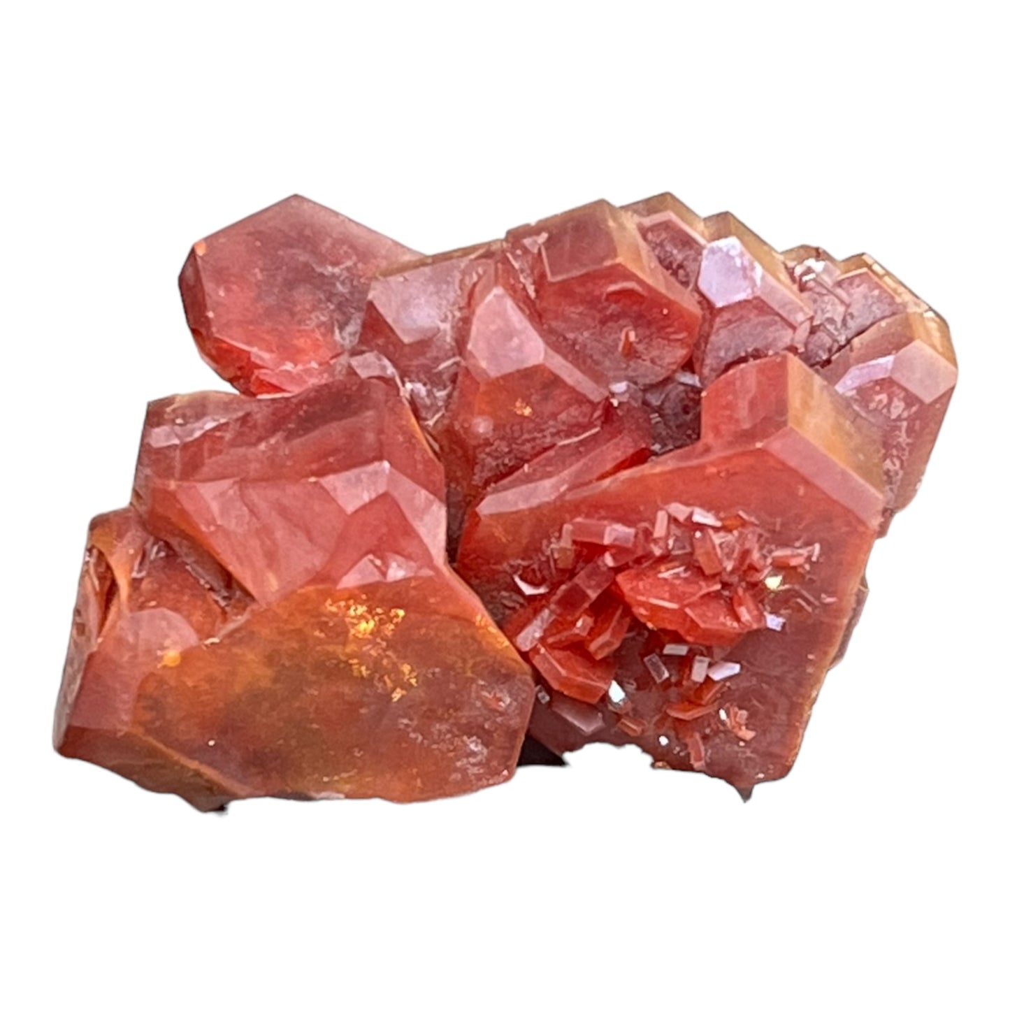 Красно-коричневый двойниковый ванадинит из Марокко.