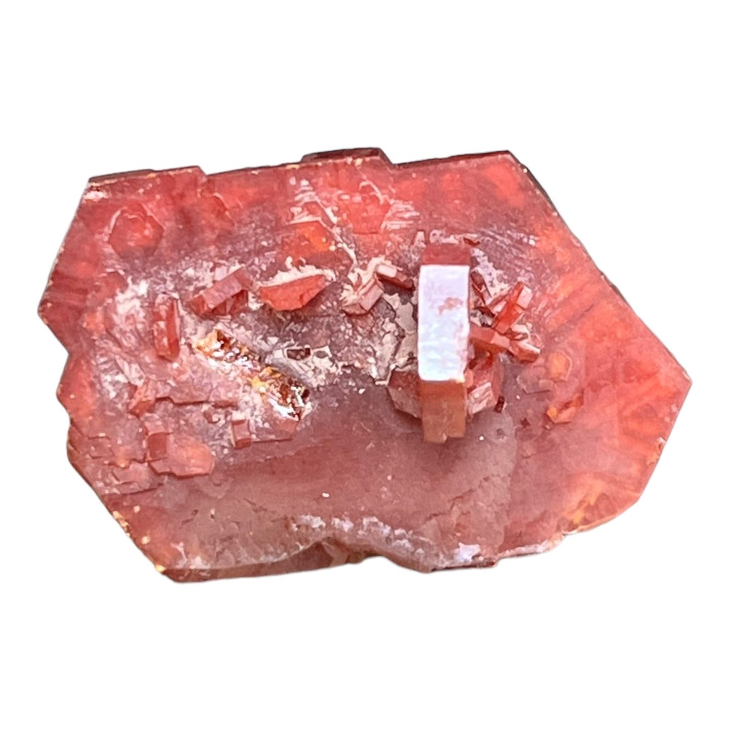 Twinned vanadinite gem from Morocco