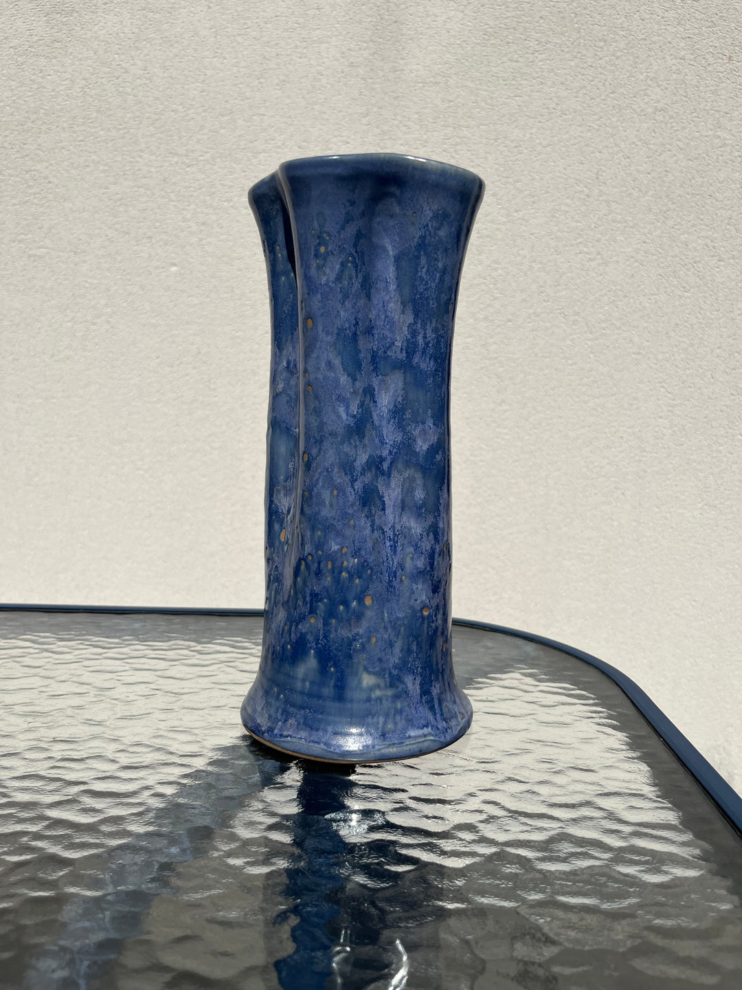 vase en grès bleu cobalt