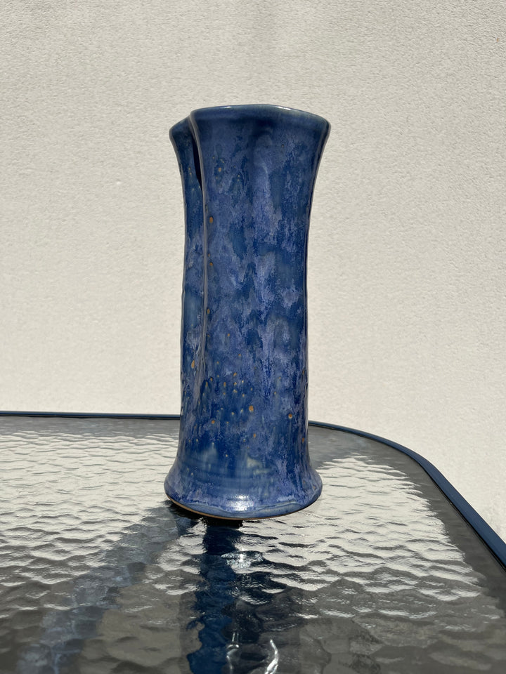 vase en grès bleu cobalt