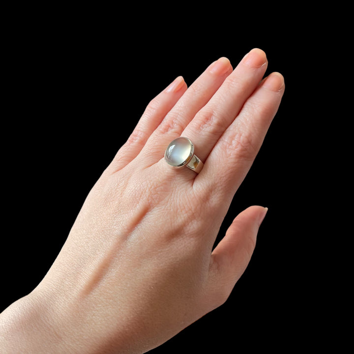 Ring with moonstone in silver - size 57 - BS058