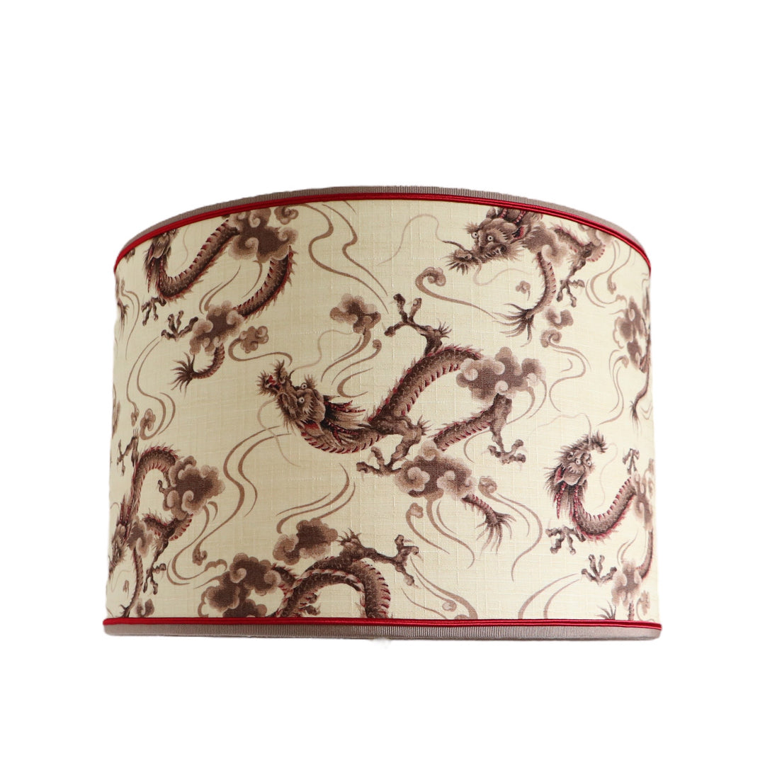 DRAGONS lampshade laminated in Japanese fabric, ref D3