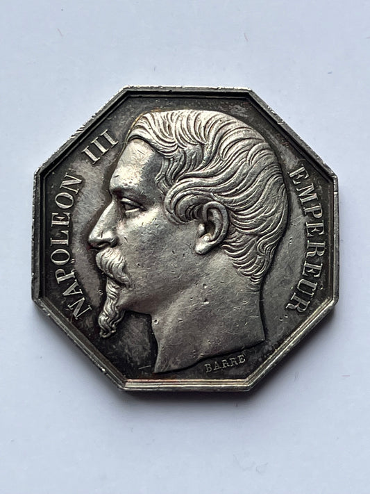 Silver token, NOTARY, PARIS NAPOLEON III error slice