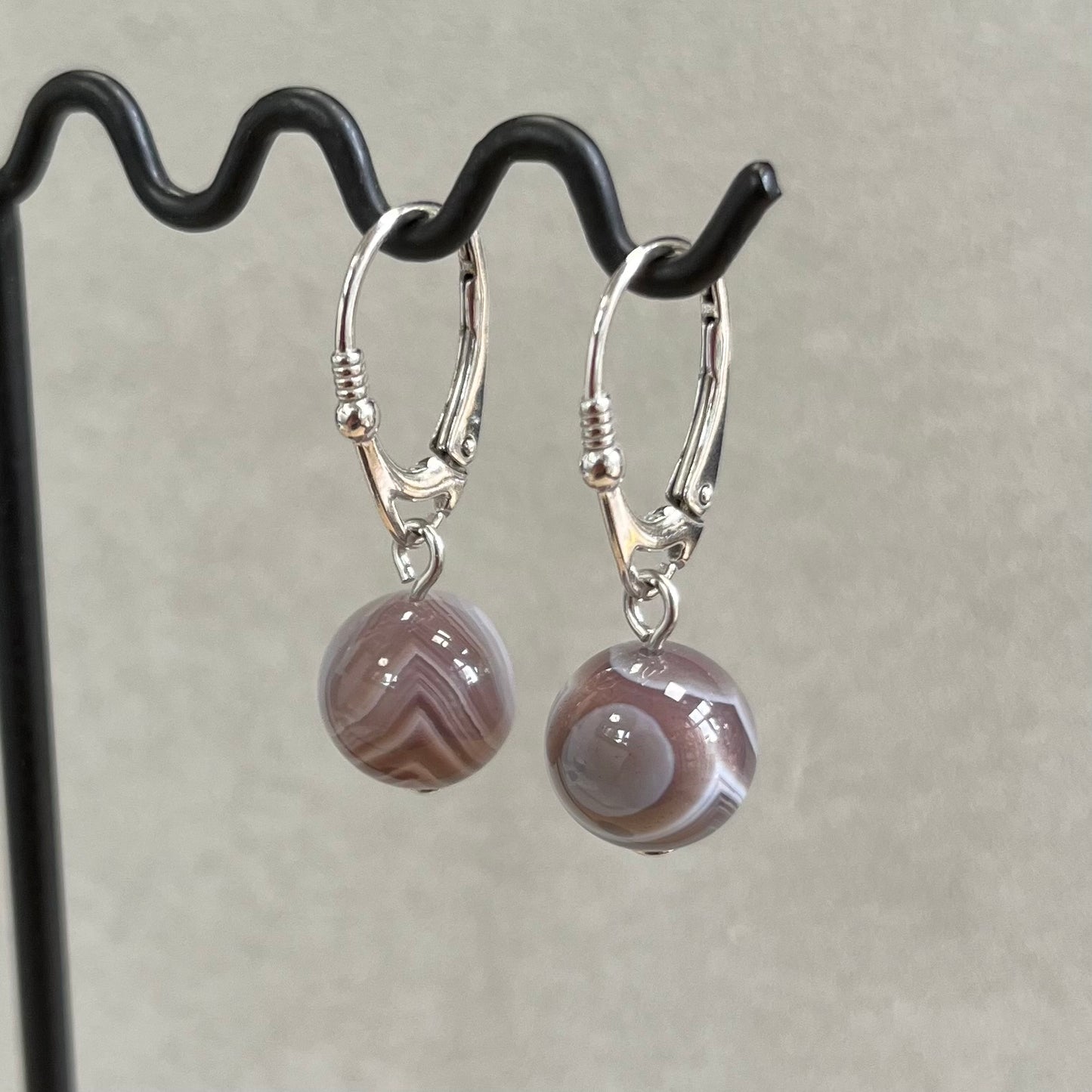 Boucles d’oreilles avec agate