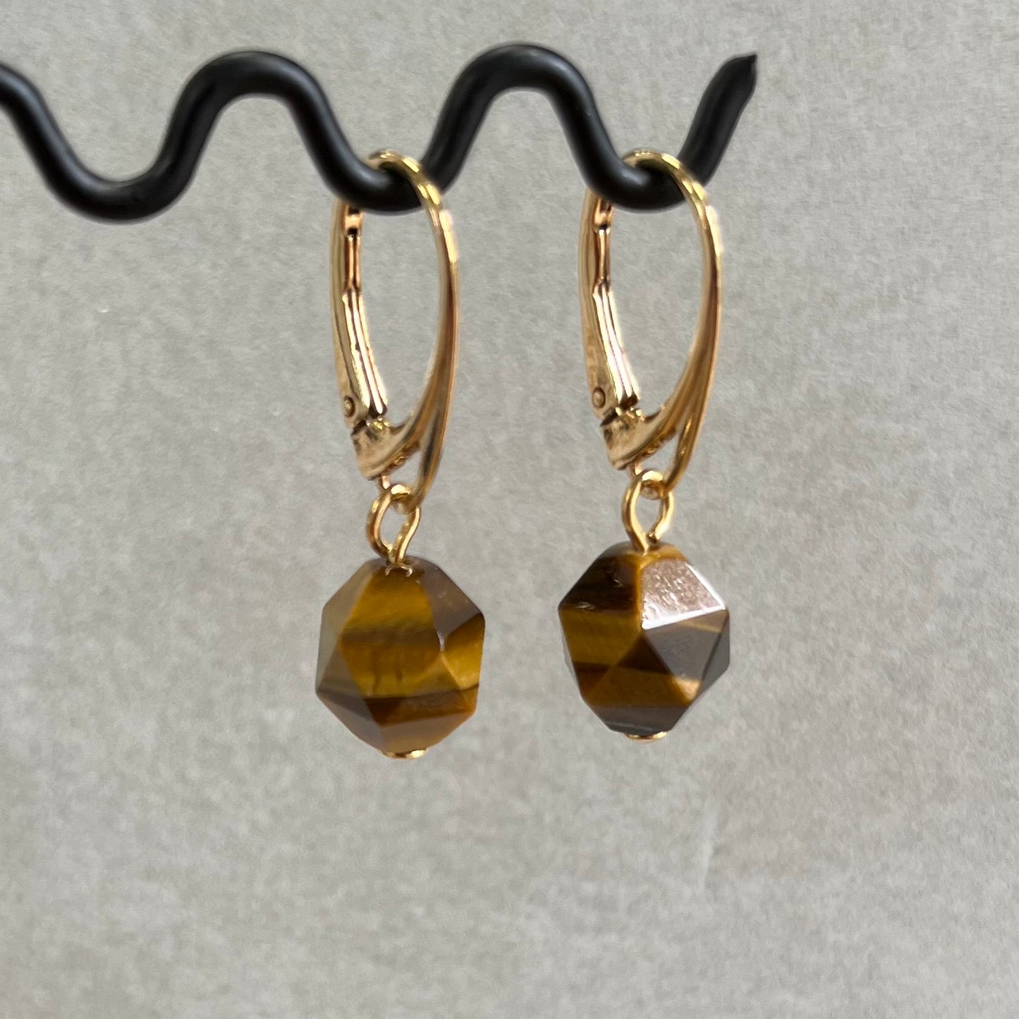 Boucles d’oreilles avec l’œil de tigre