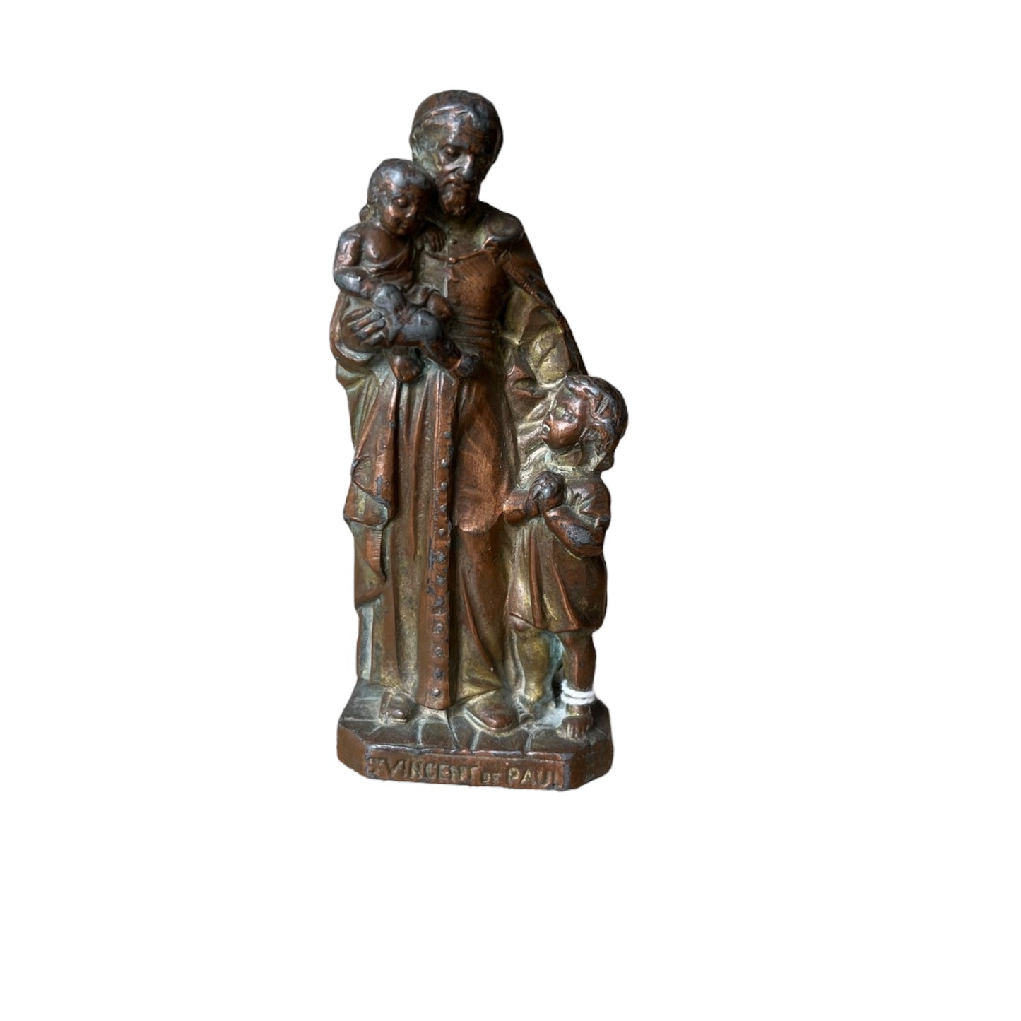 Saint Vincent de Paul Statuette reguliert Kupfer