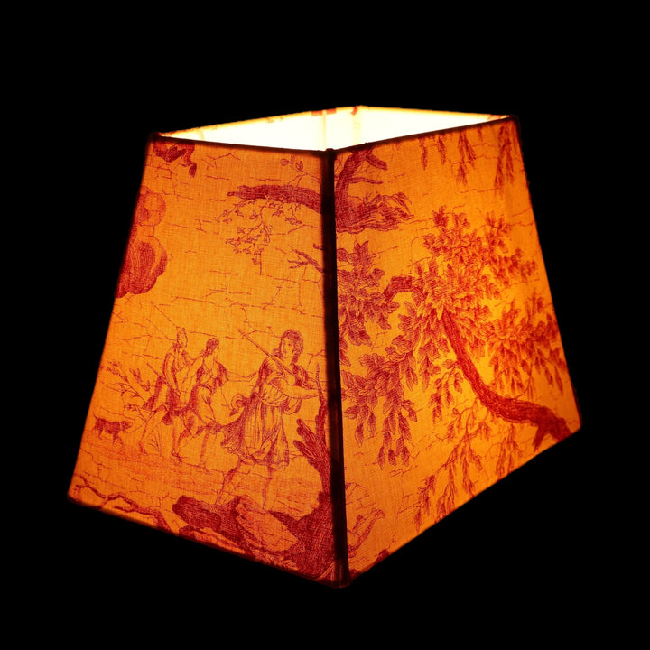 Right rectangle lampshade, Diane, publisher fabric, laminated, handmade