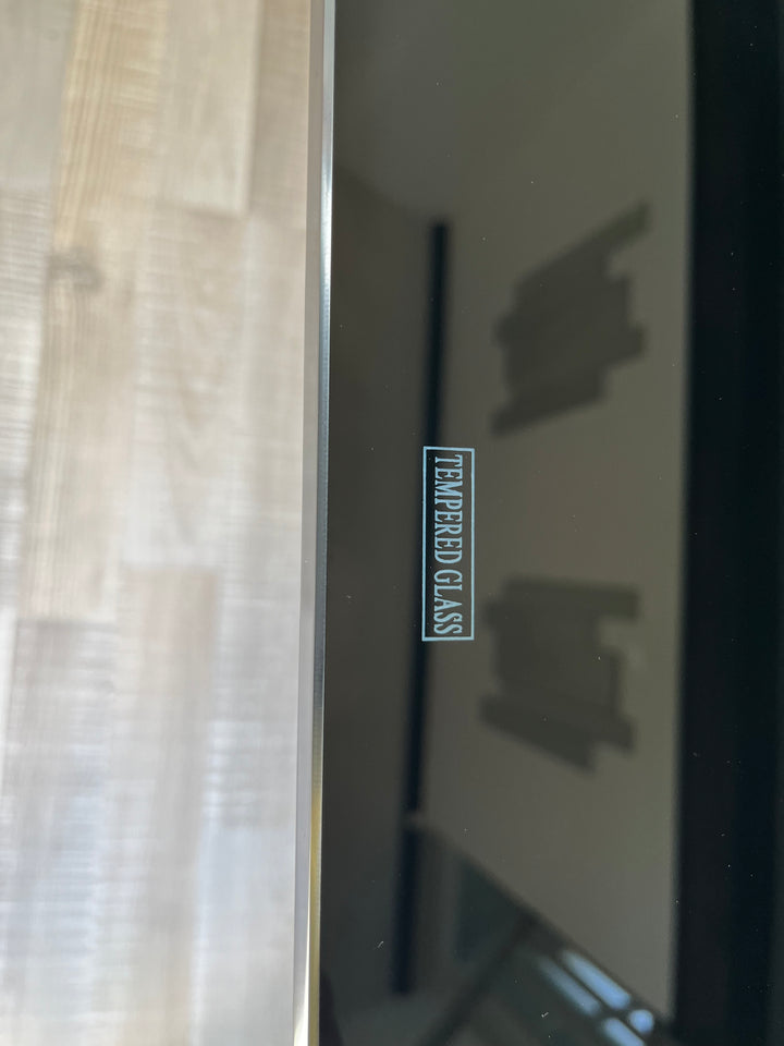 table salle à manger en verre et inox