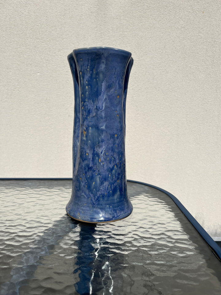 vase en grès bleu cobalt