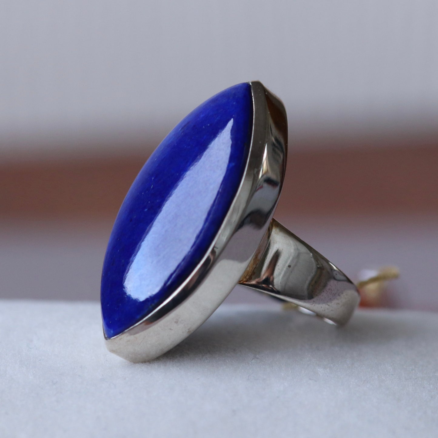 Ring mit Lazuli Lapis in Silber - Größe 57 - BS021