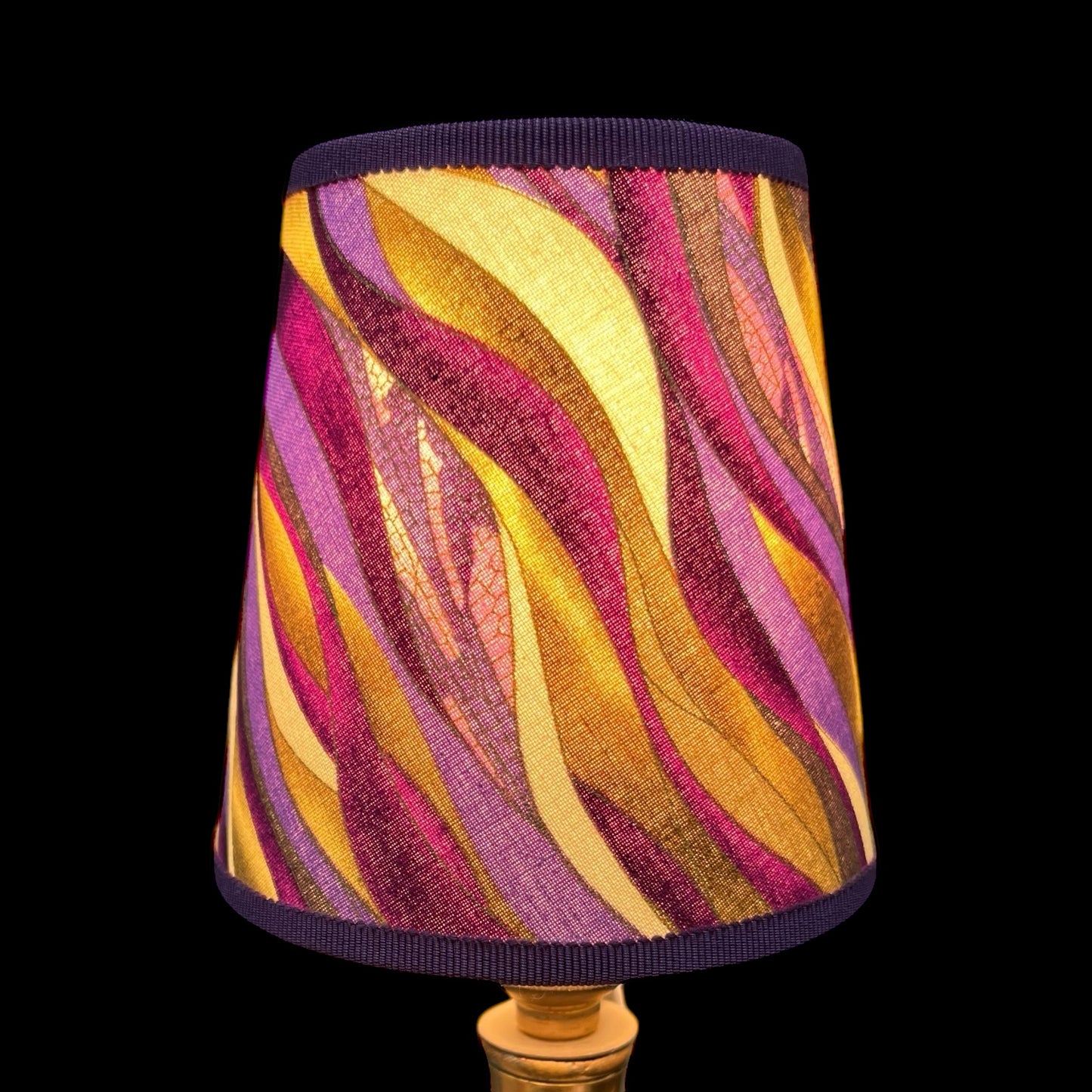 Mini lampshade for a chandelier or Green purple wall