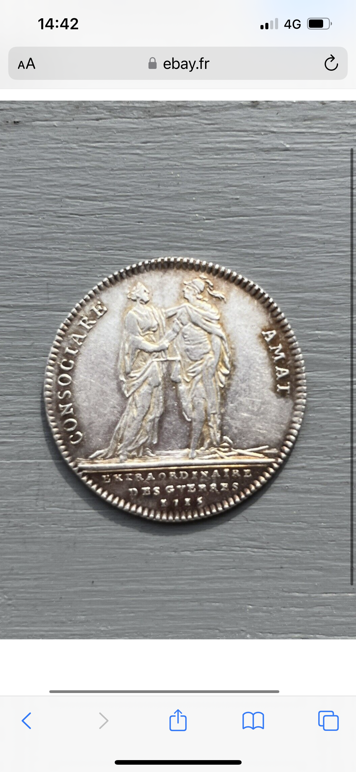 Серебряный жетон, экстраординарный канцлер Войзен войны 1715 г.
