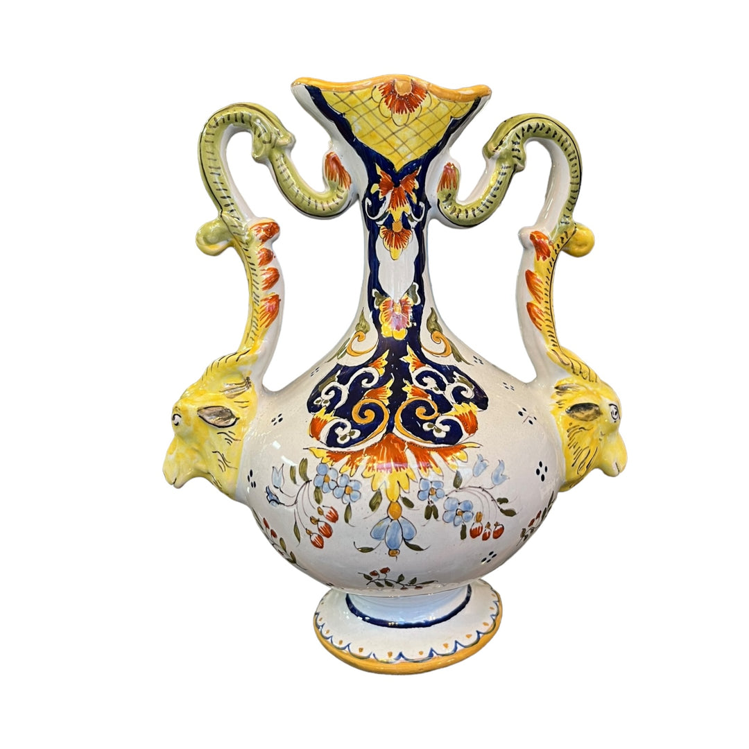 Vase Coat of arms of the Havre Faïence de Boulogne Jules Verlingues