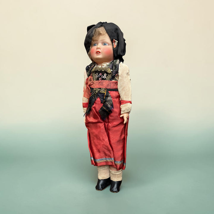 Poupée De Collection Alsacienne Celluloïd petitcollin France